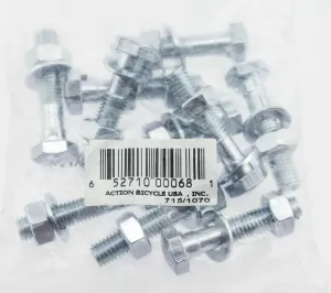10 Quanity Vintage / Kids Bicycle Anti Turn Stem Neck Bolts 8mm x 37mm NEW
