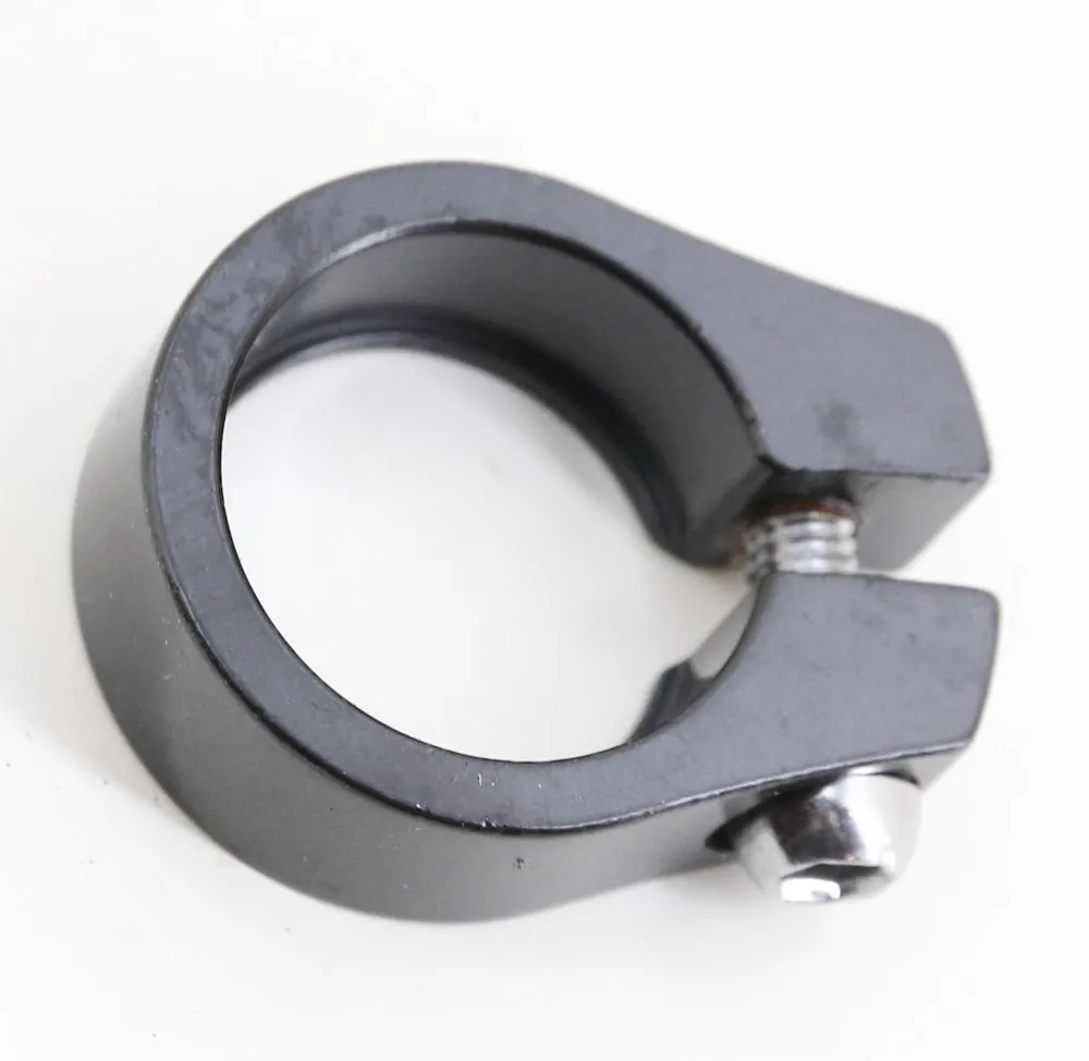 28.6mm / 1-1/8" Road BMX MTB Bicycle Seatpost Clamp Aluminum Black NEW