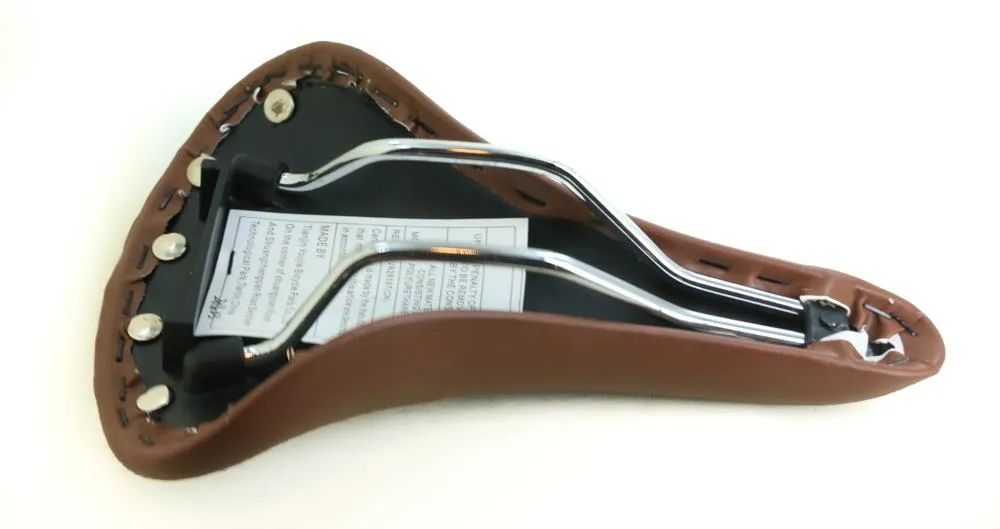 Brown Hybrid Urban Commuter Hybrid Bike Saddle Seat Brown Riveted NEW