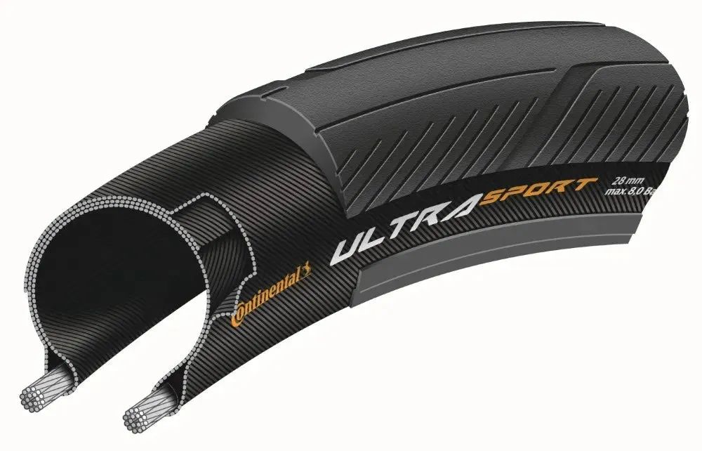 Continental Ultra Sport III 700c Wired Tire (Black)