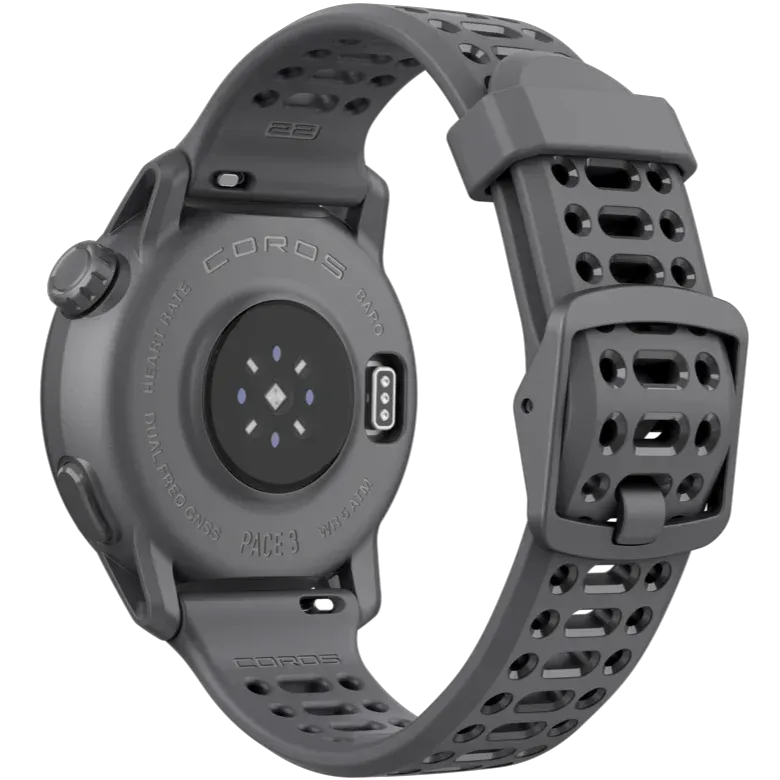 Coros Pace 3 Silicone Smart Watch (Black)