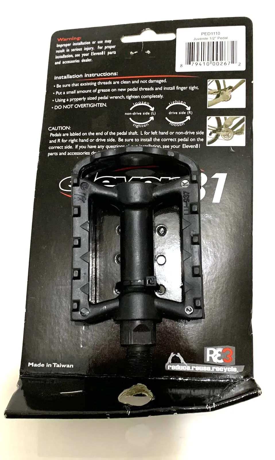 ELEVEN 81 YOUTH Bike Bicycle Cycle PEDAL 9/16" PEDALS NEW