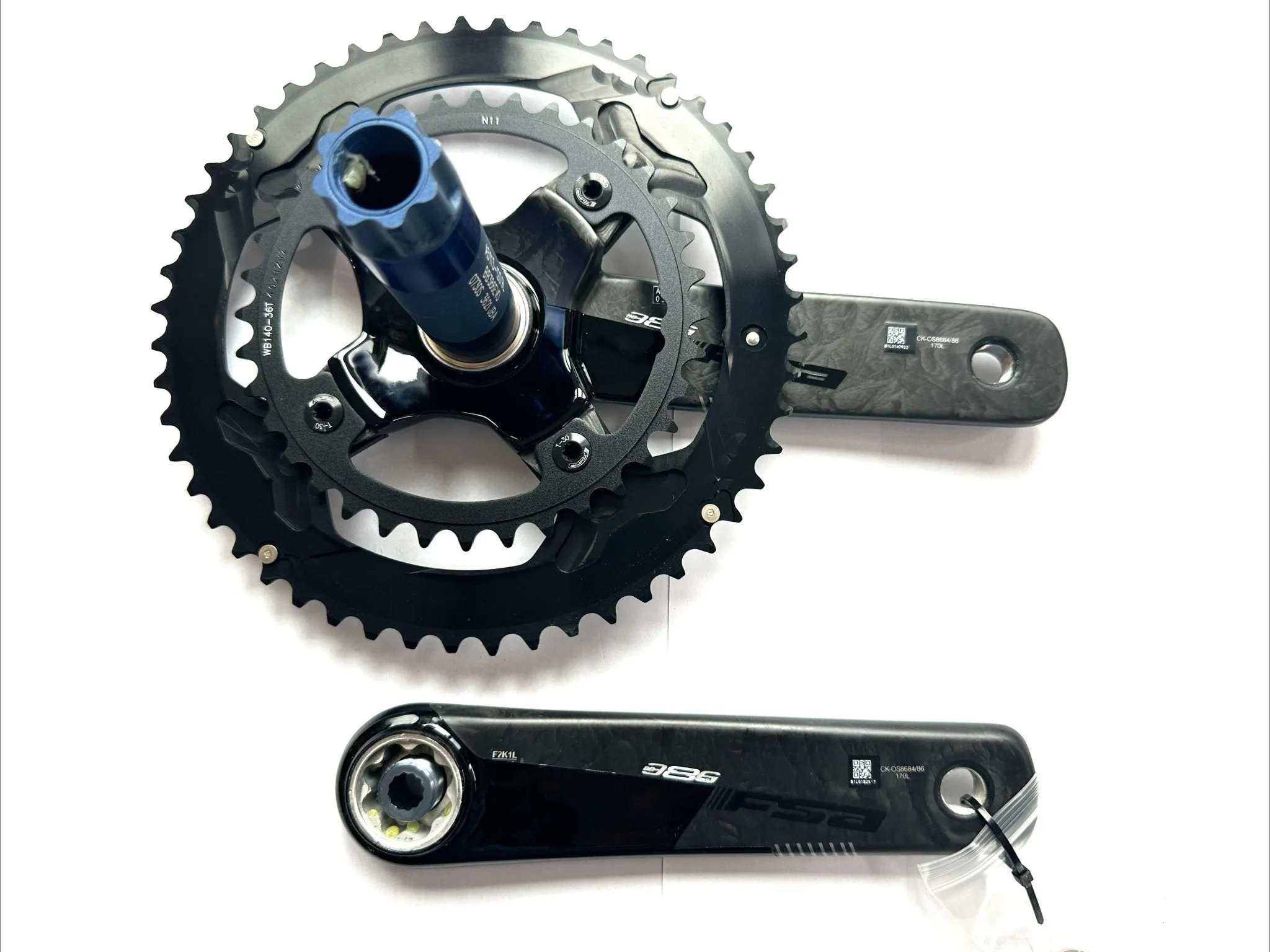 FSA SL-K 386 Carbon Crankset 11, Spindle: 30mm, BCD: 110, 36/52, 30mm, 170mm NEW