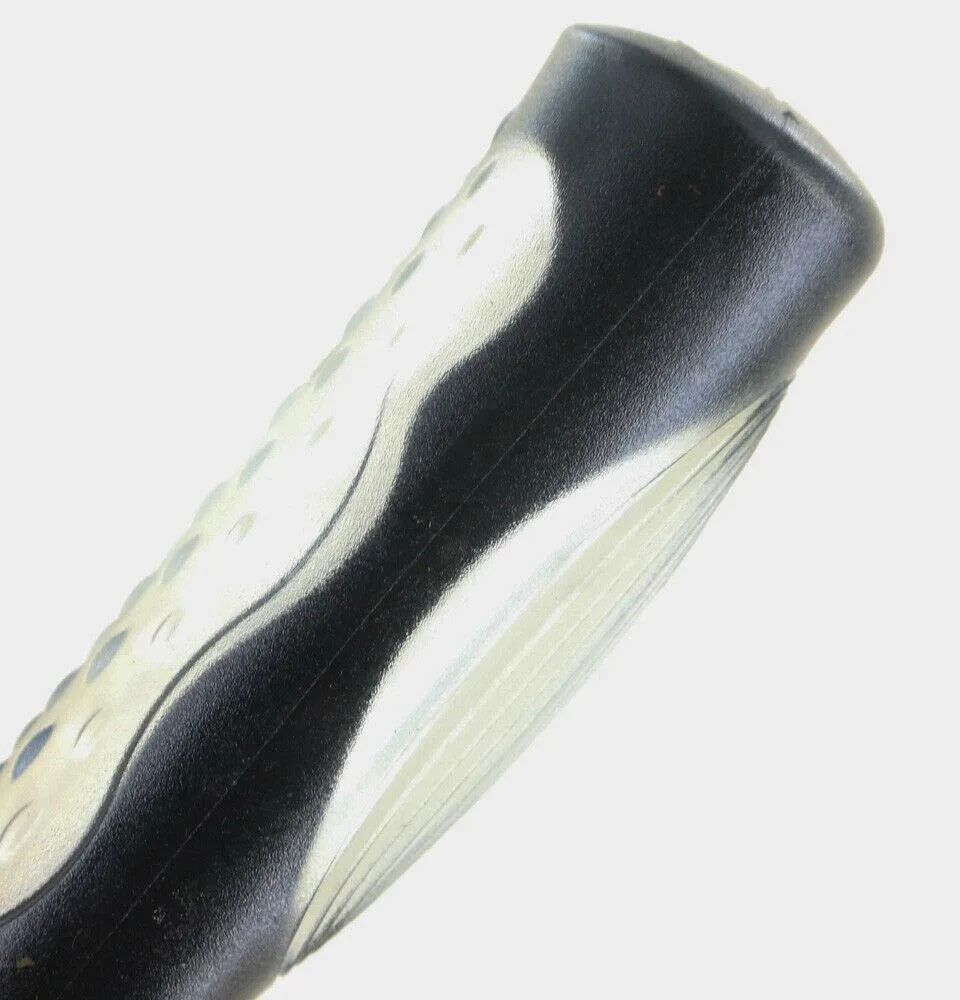 Handlebar Grips Bar Mountain Cross Bike Bicycle Black and Clear 120mm NEW