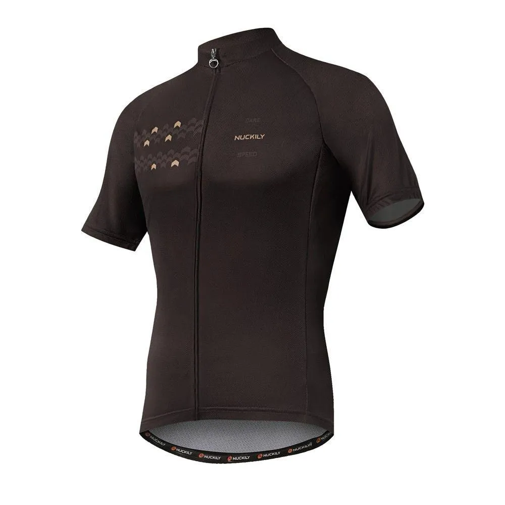 Nuckily MA032 Men's Cycling Jersey (Dark Brown)