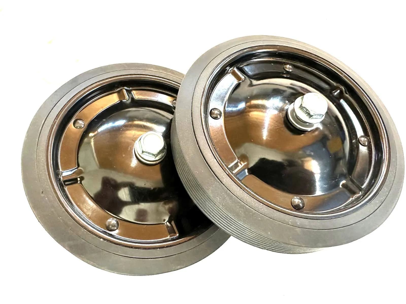 Pair 5.1" Replacement Bicycle Training Wheels Black Steel Cruiser BMX Bike NEW