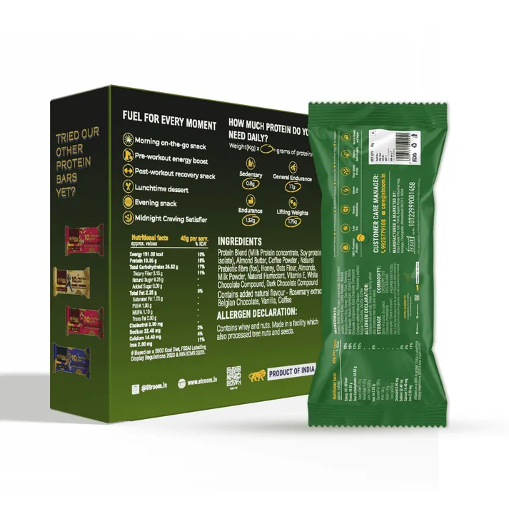 Stroom Coffee Almond Fix 10g Protein Bar