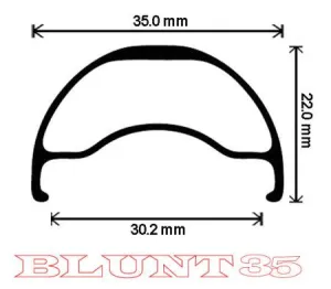 Velocity Blunt 35 26" Disc Brake Rims (Black Silver)