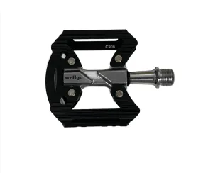 Wellgo C306 Flat Pedals (Black/Silver)